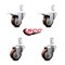 Service Caster 3.5 Inch Maroon Poly Swivel 7/8 Inch Square Stem Caster Total Lock Brakes, 2PK SCC-SQTTL20S3514-PPUB-MRN-78-2-S-2 - alternate 3